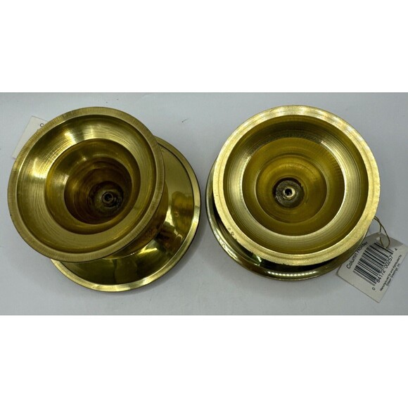 NEW WITH TAGS OLD STOCK VTG MCM 2 Brass Candle Holders  Holder - Picture 4 of 4